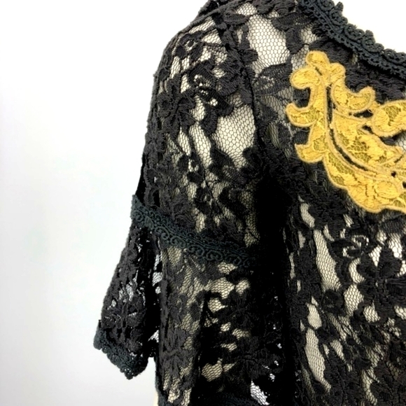 Free People Women's XS Gray-Green Lightweight Lace Embroidered Cotton Bl… - Picture 2 of 8